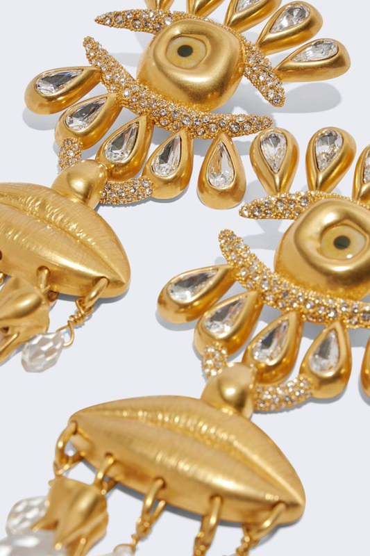 Ismay Rhinestone Eyelash Earrings