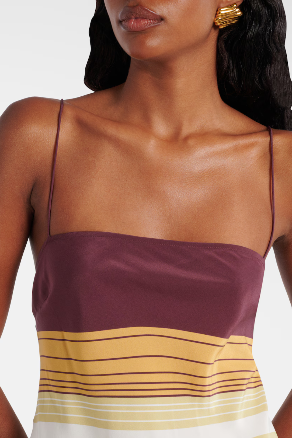 Iyrara Striped Print Maxi Dress