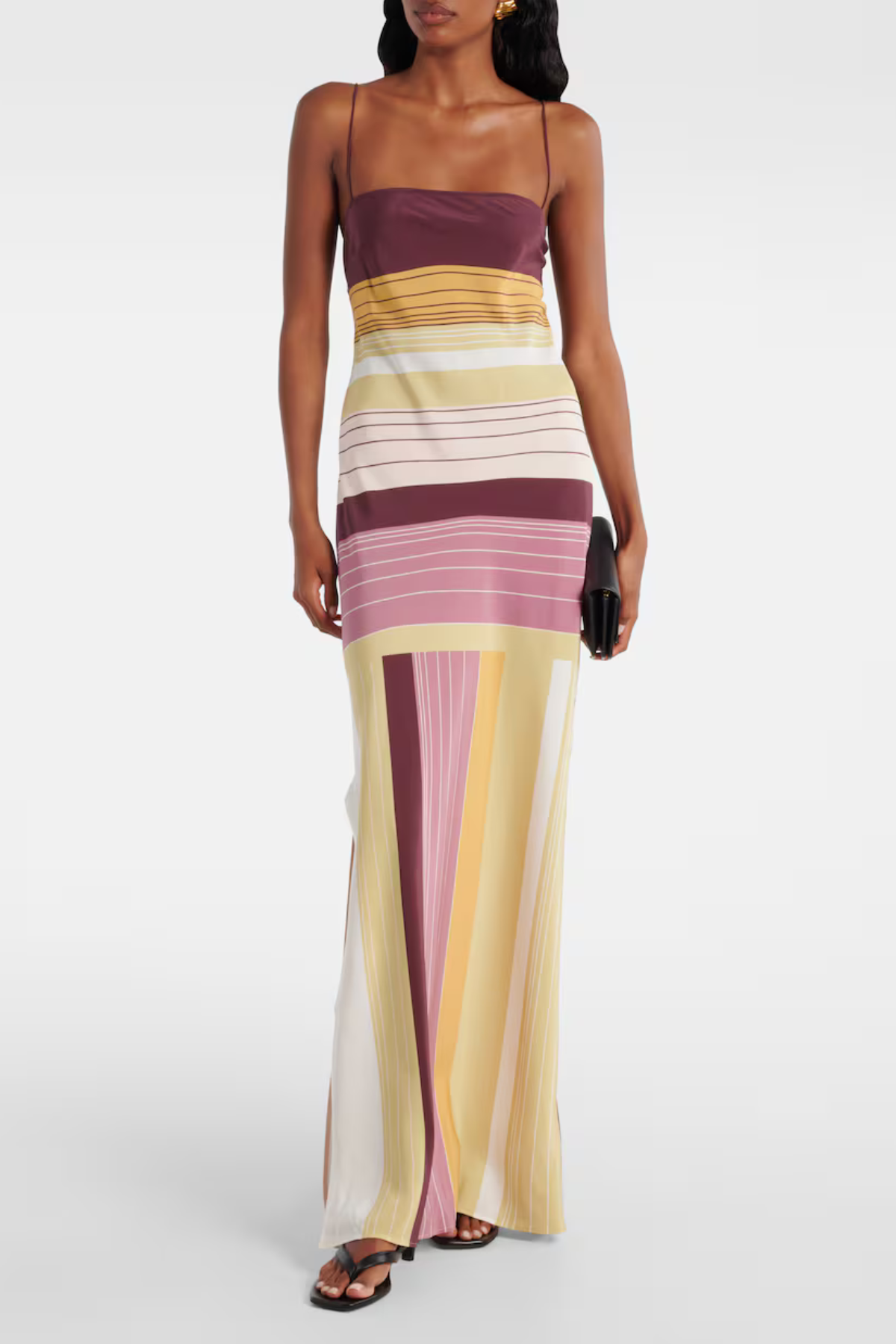 Iyrara Striped Print Maxi Dress