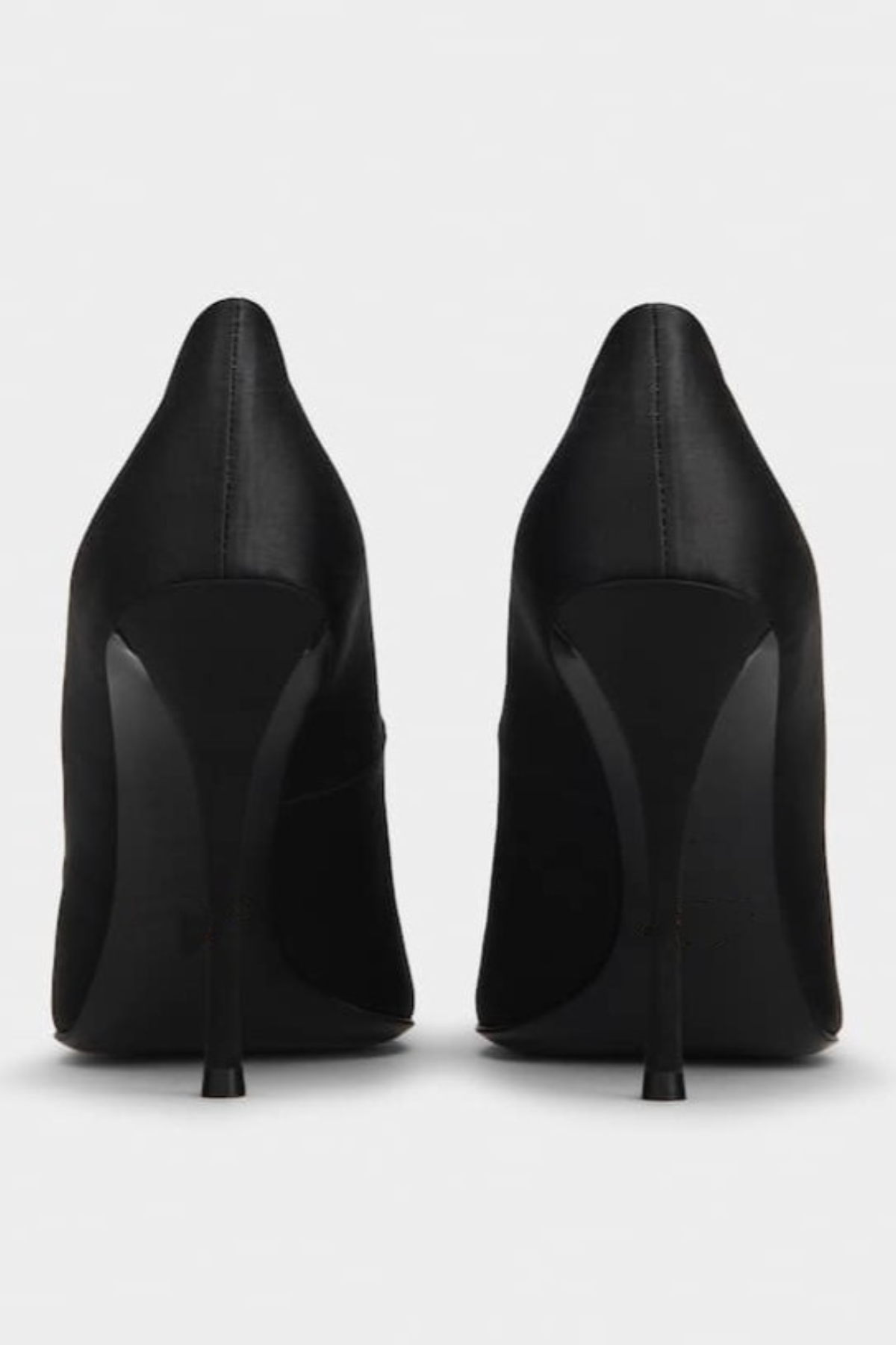Jabez Rhinestone Buckle Satin Pumps - Black