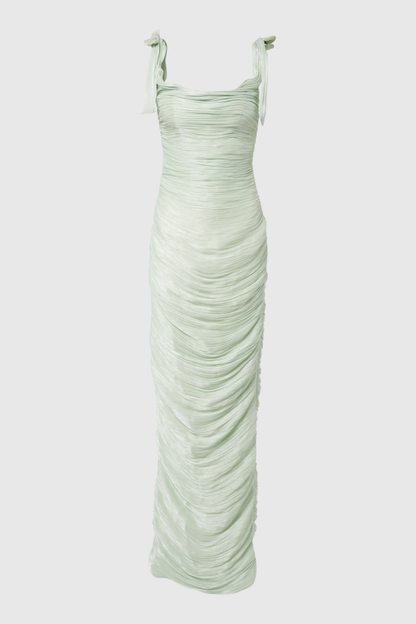 Jafje Draped Maxi Dress - Mint