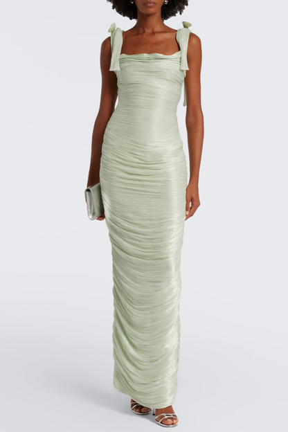 Jafje Draped Maxi Dress - Mint