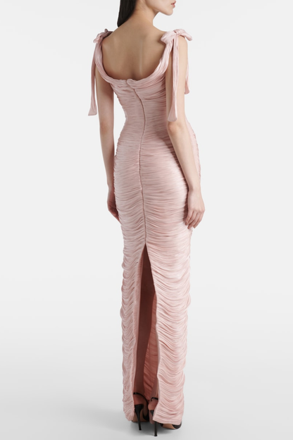 Jafje Draped Maxi Dress - Pink