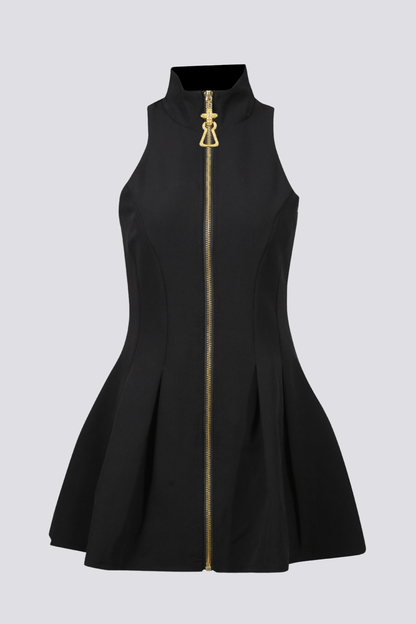 Jahmia Zipper Sleeveless Mini Dress