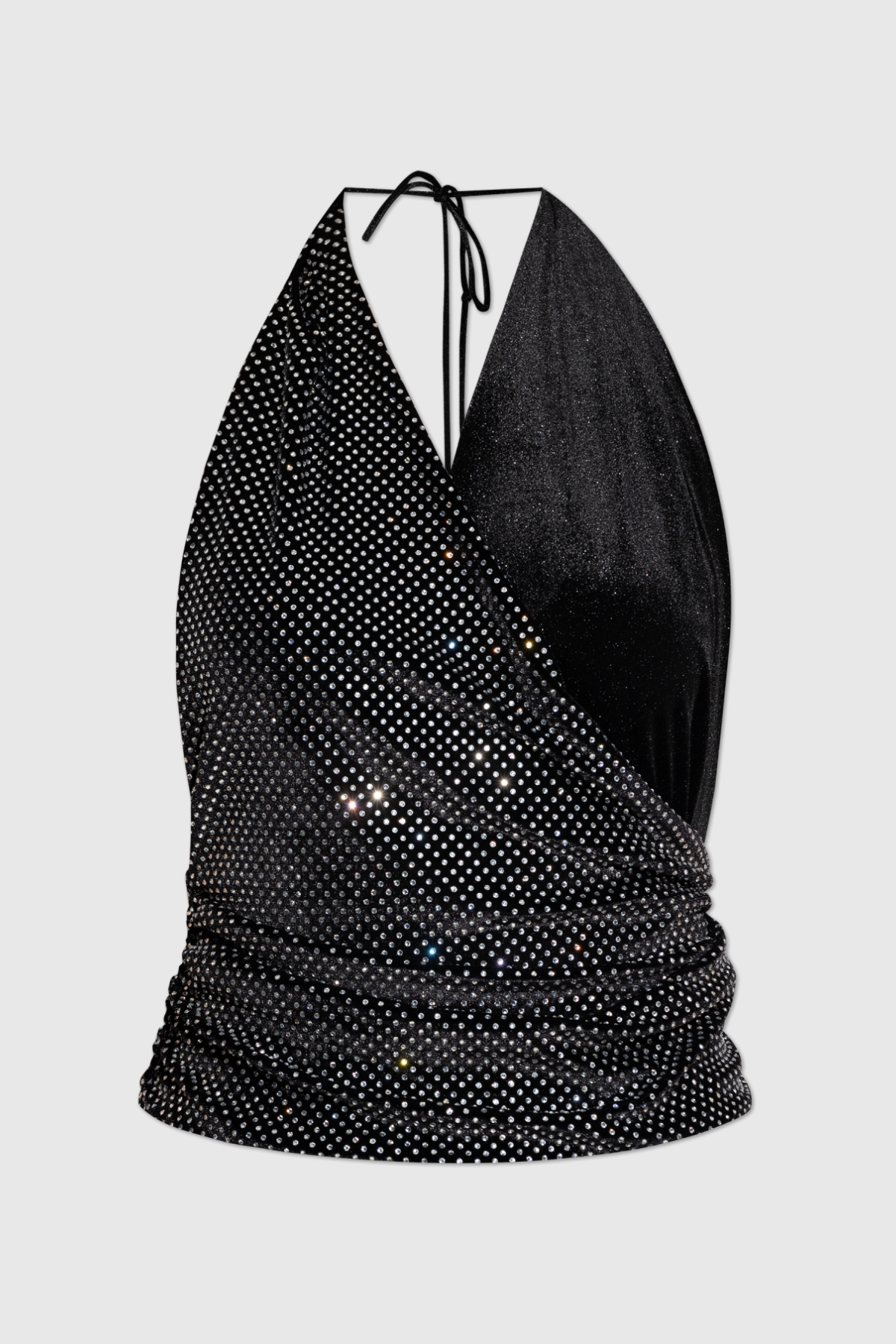 Jairo Crystal Embellished Halter Top