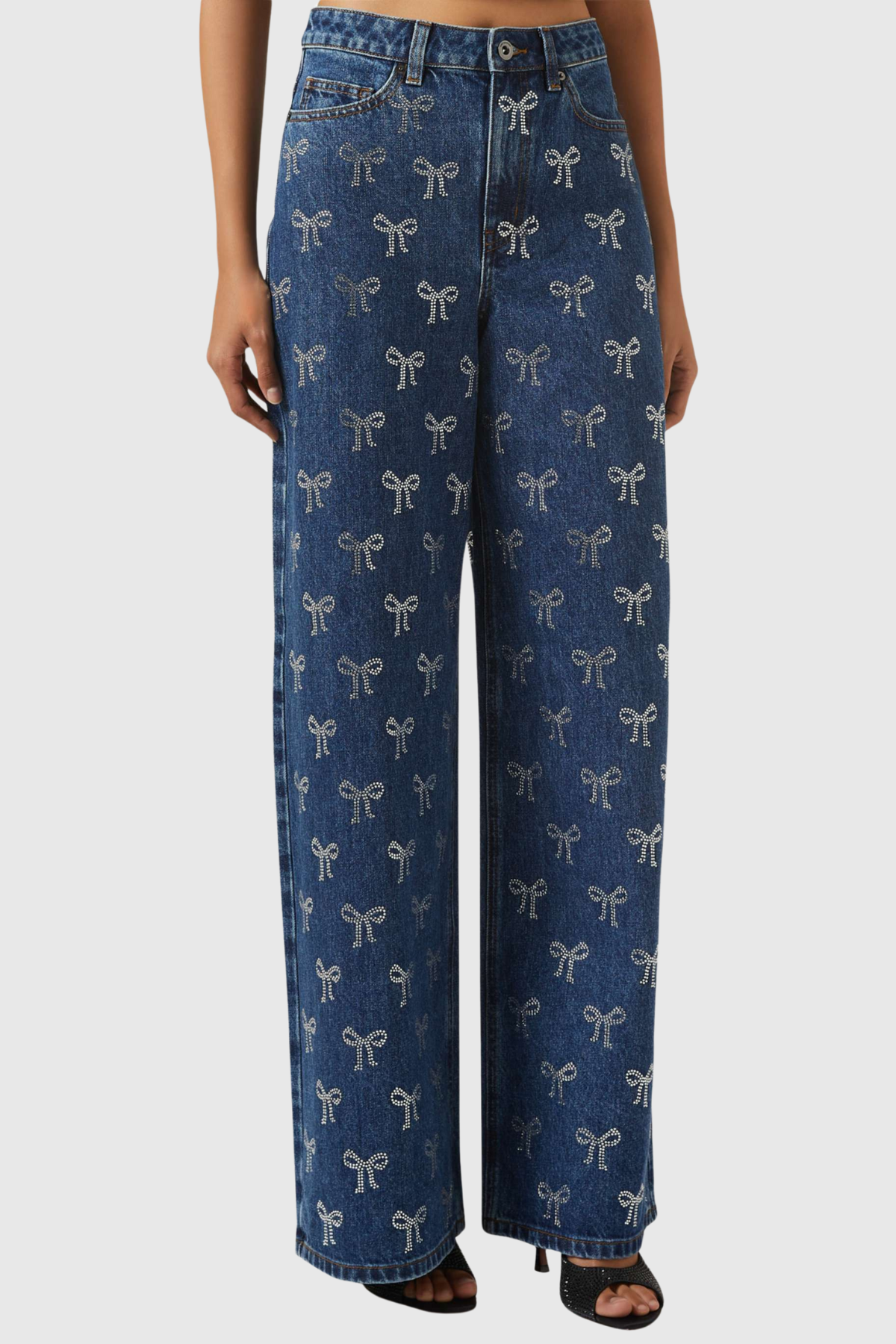 Jalise Bow Crystal Embellished Jeans