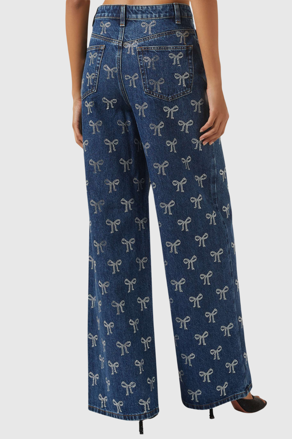 Jalise Bow Crystal Embellished Jeans