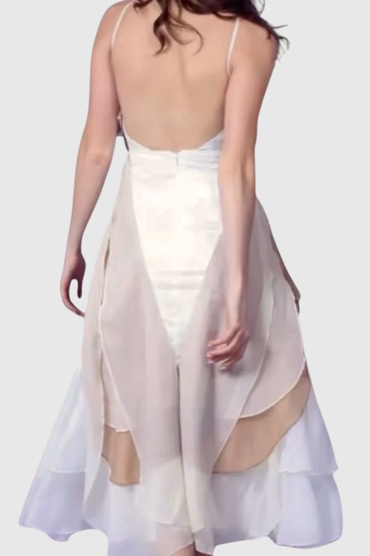 Jamal Halter Layer Midi Dress
