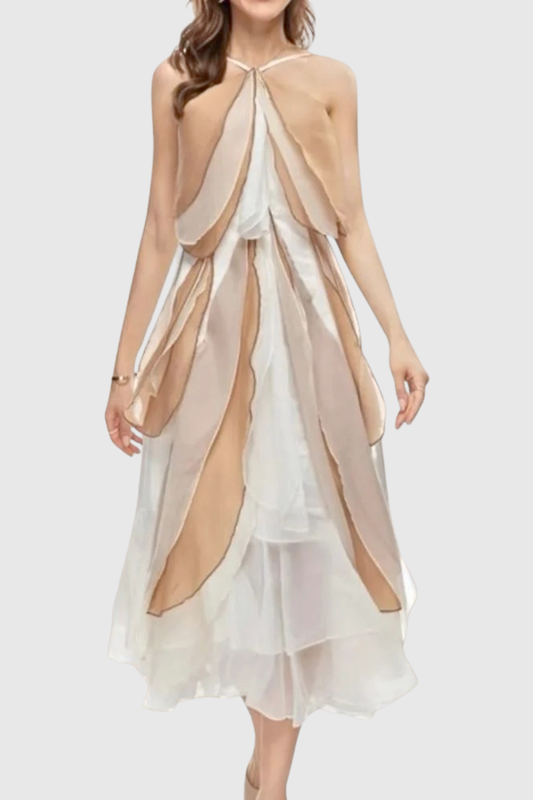 Jamal Halter Layer Midi Dress