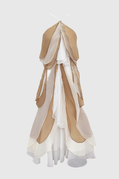 Jamal Halter Layer Midi Dress