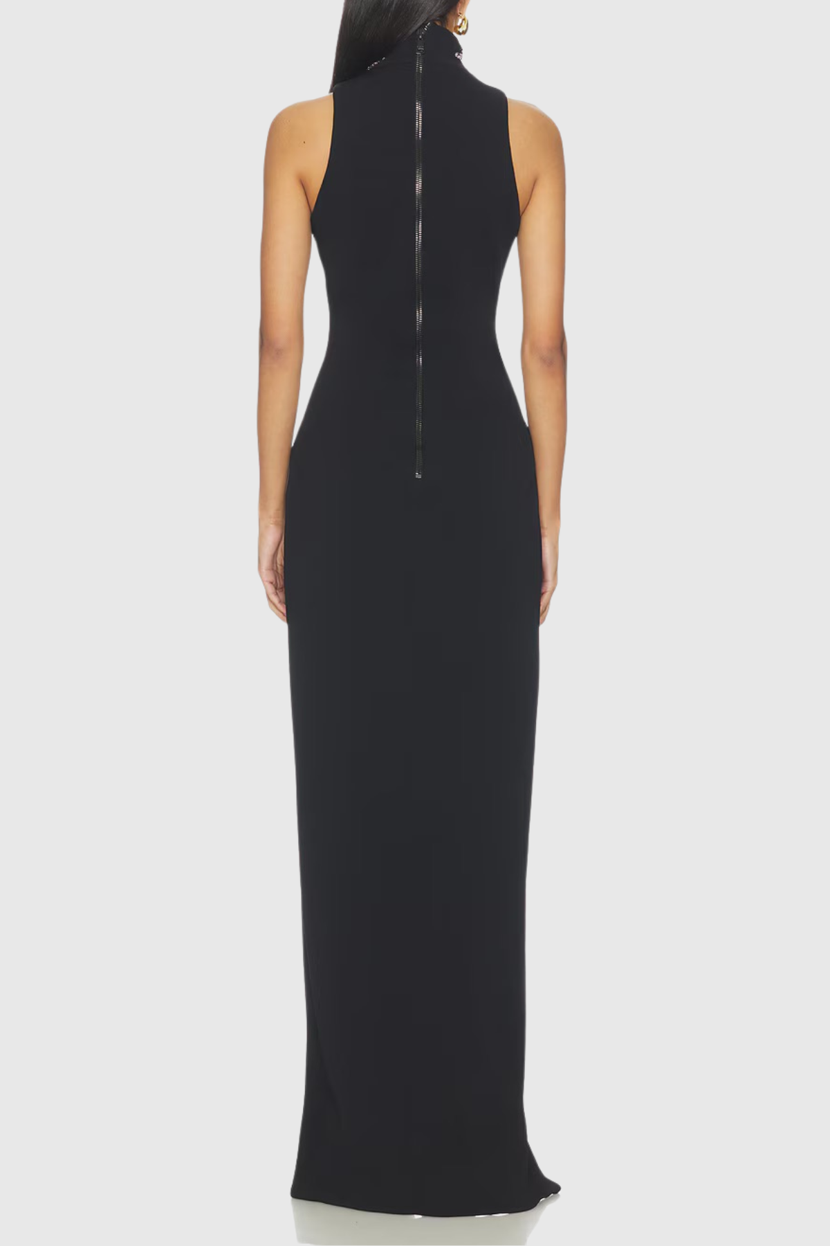 Janeta Crystal Sleeveless Split Maxi Dress