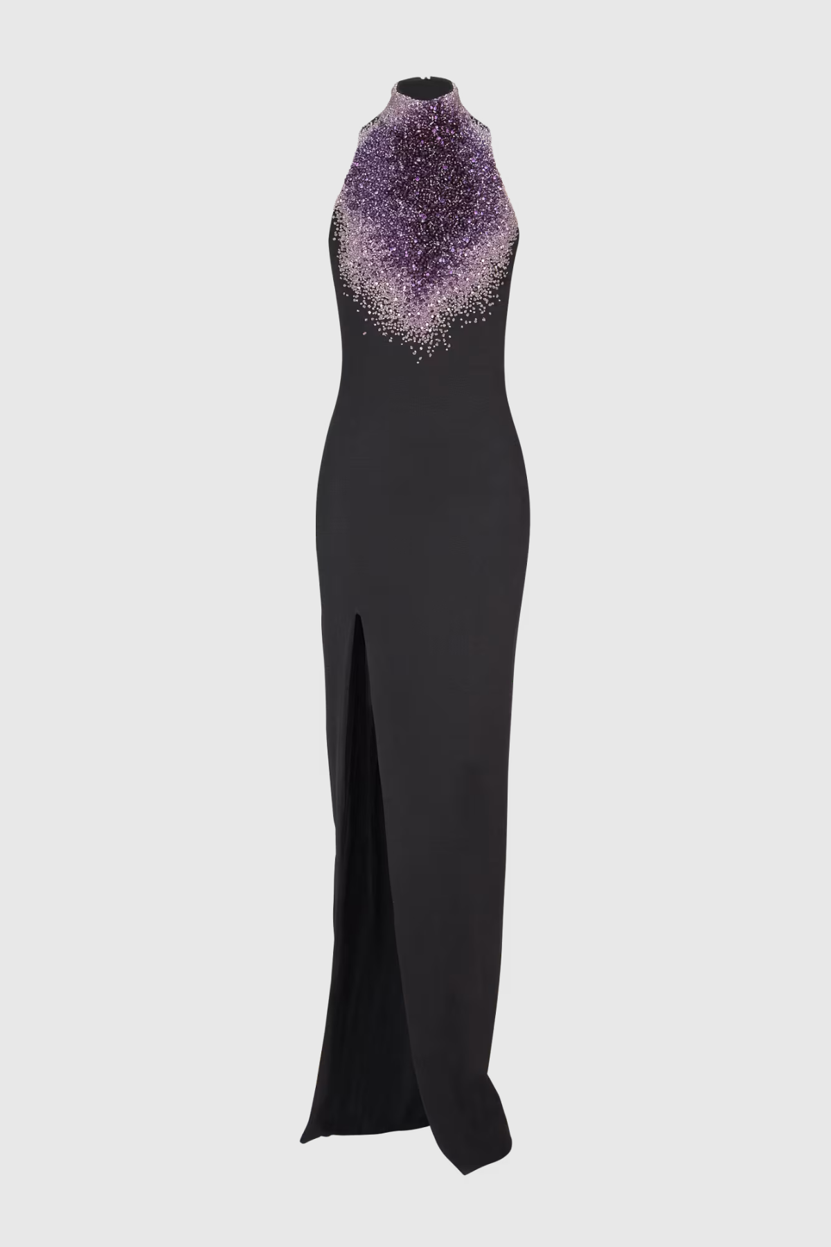 Janeta Crystal Sleeveless Split Maxi Dress