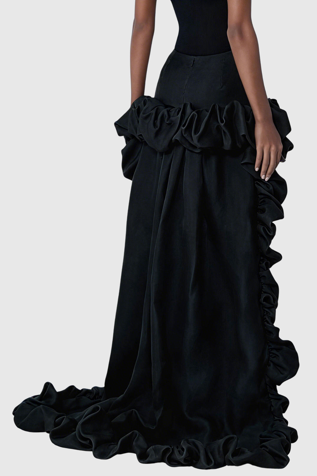 Janice Ruffle Skirt - Black