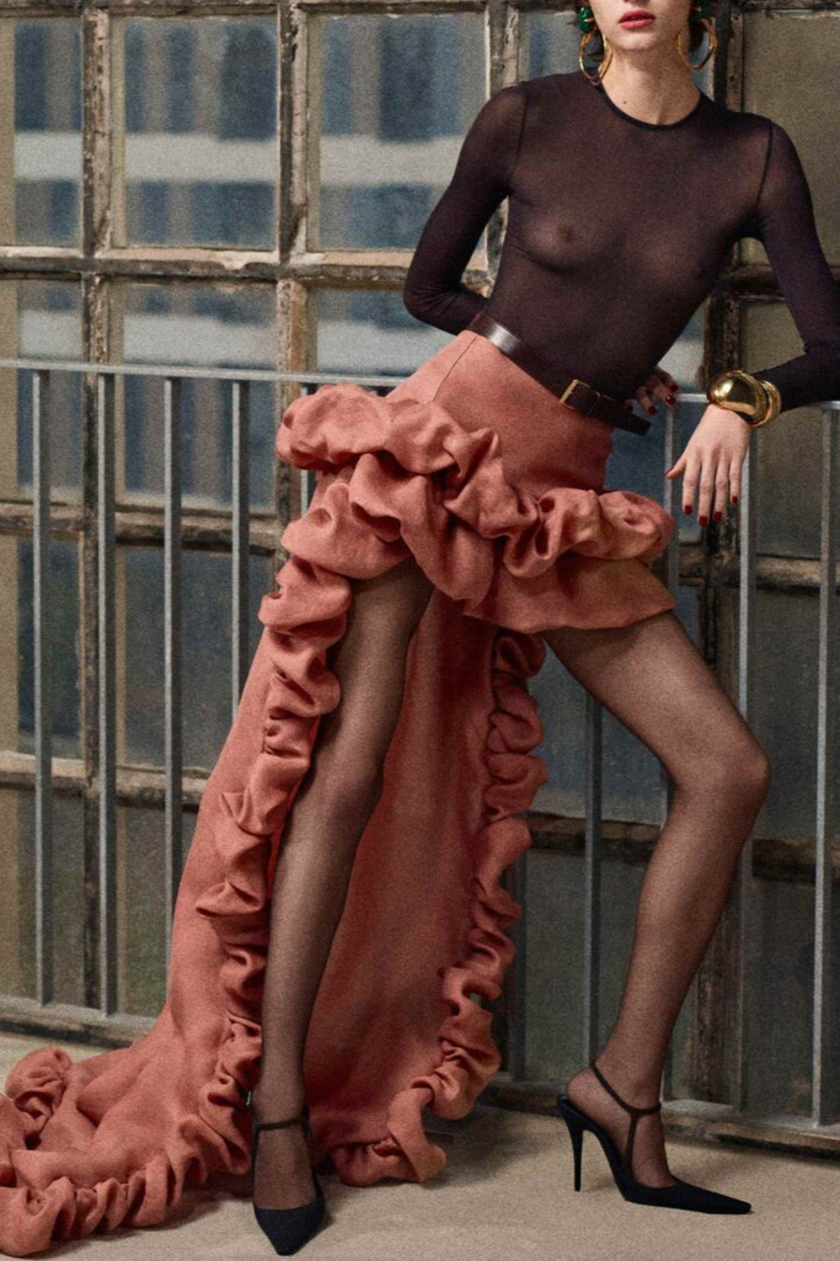 Janice Ruffle Skirt - Pink