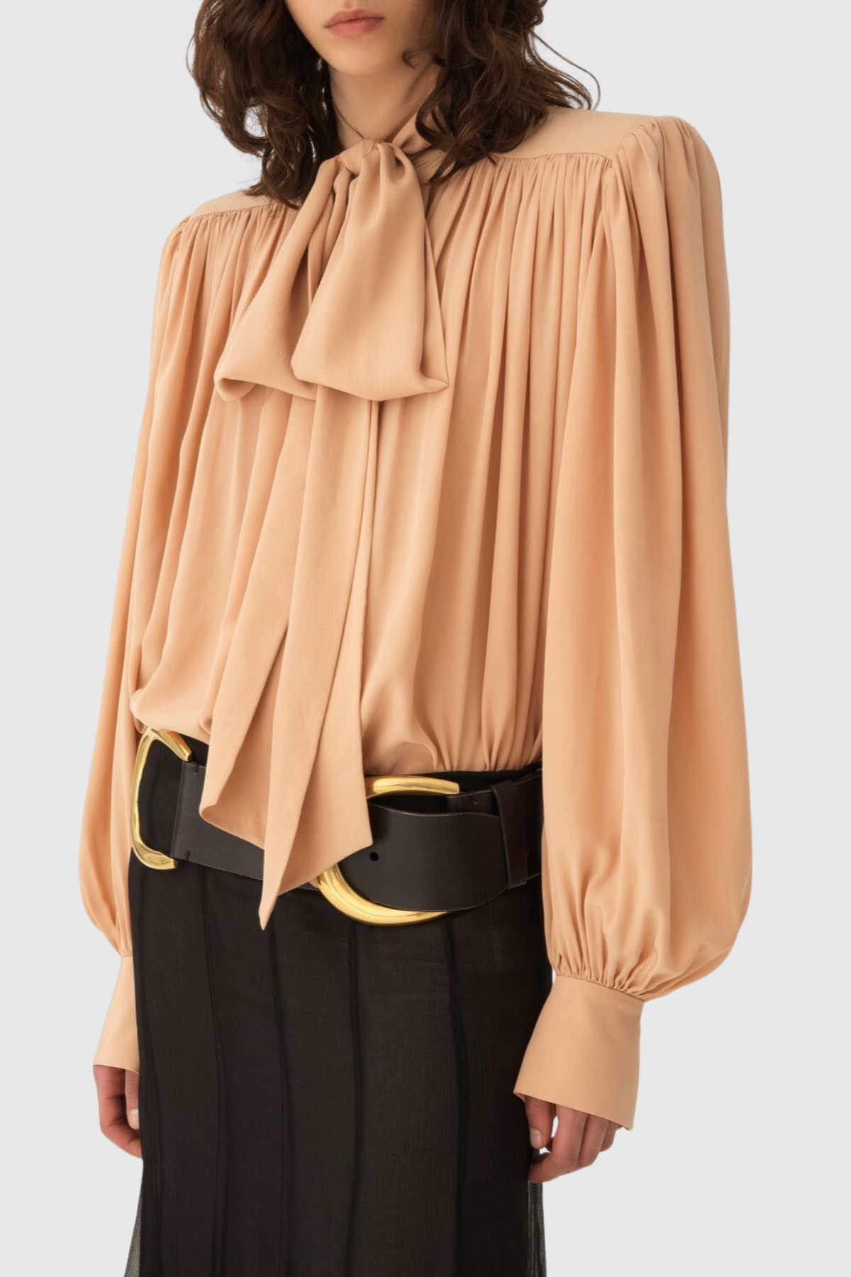 Javan Bow Gathered Blouse