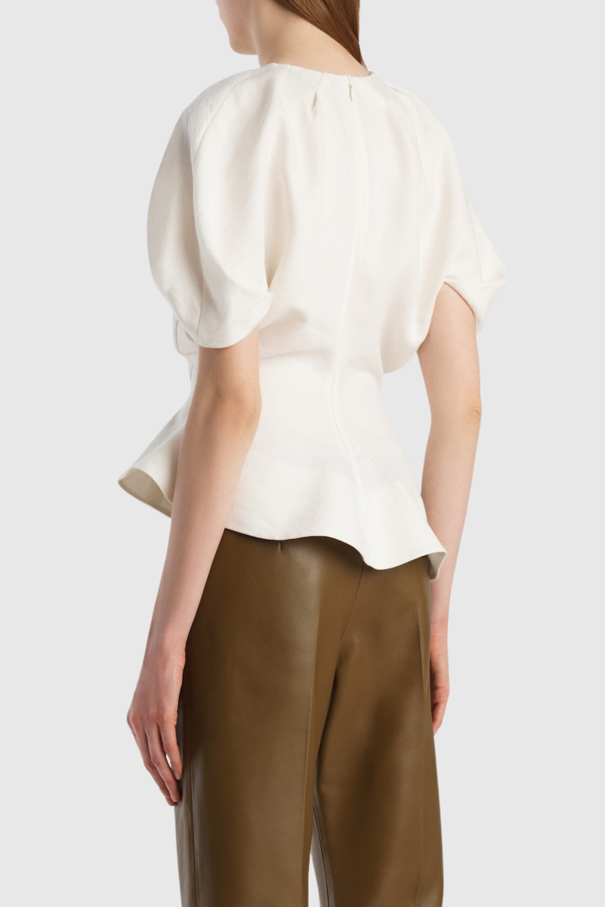 Jayaia Peplum Top - White