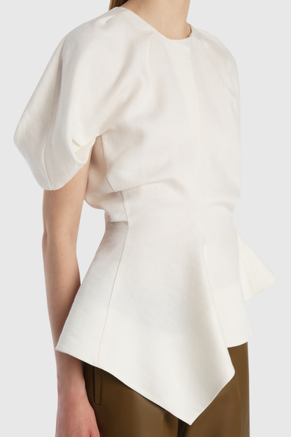 Jayaia Peplum Top - White