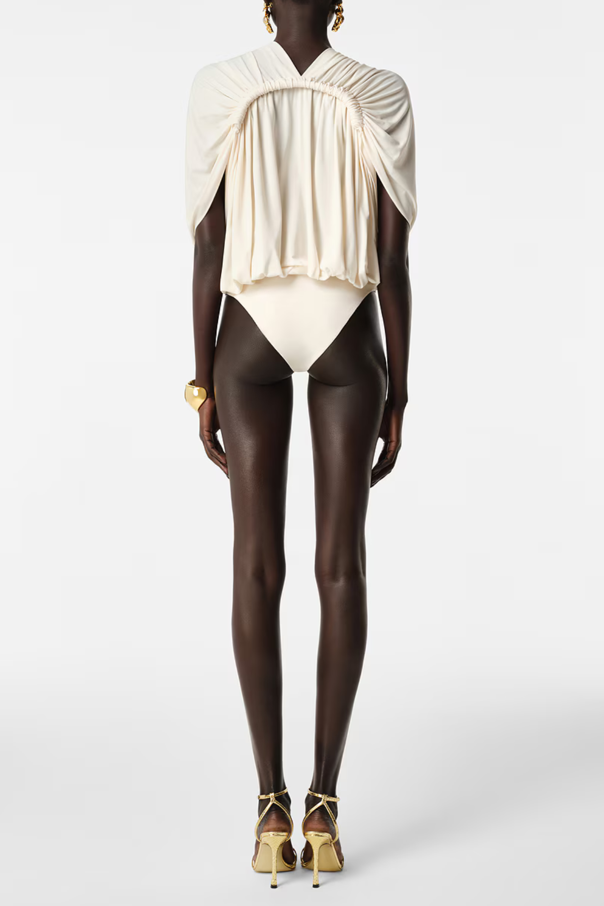 Jedidah Gathered Bodysuit - Beige