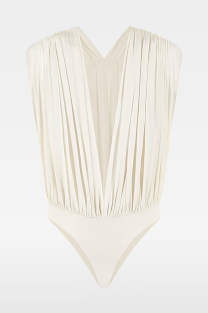 Jedidah Gathered Bodysuit - Beige