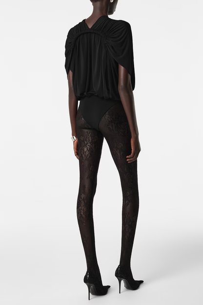 Jedidah Gathered Bodysuit - Black