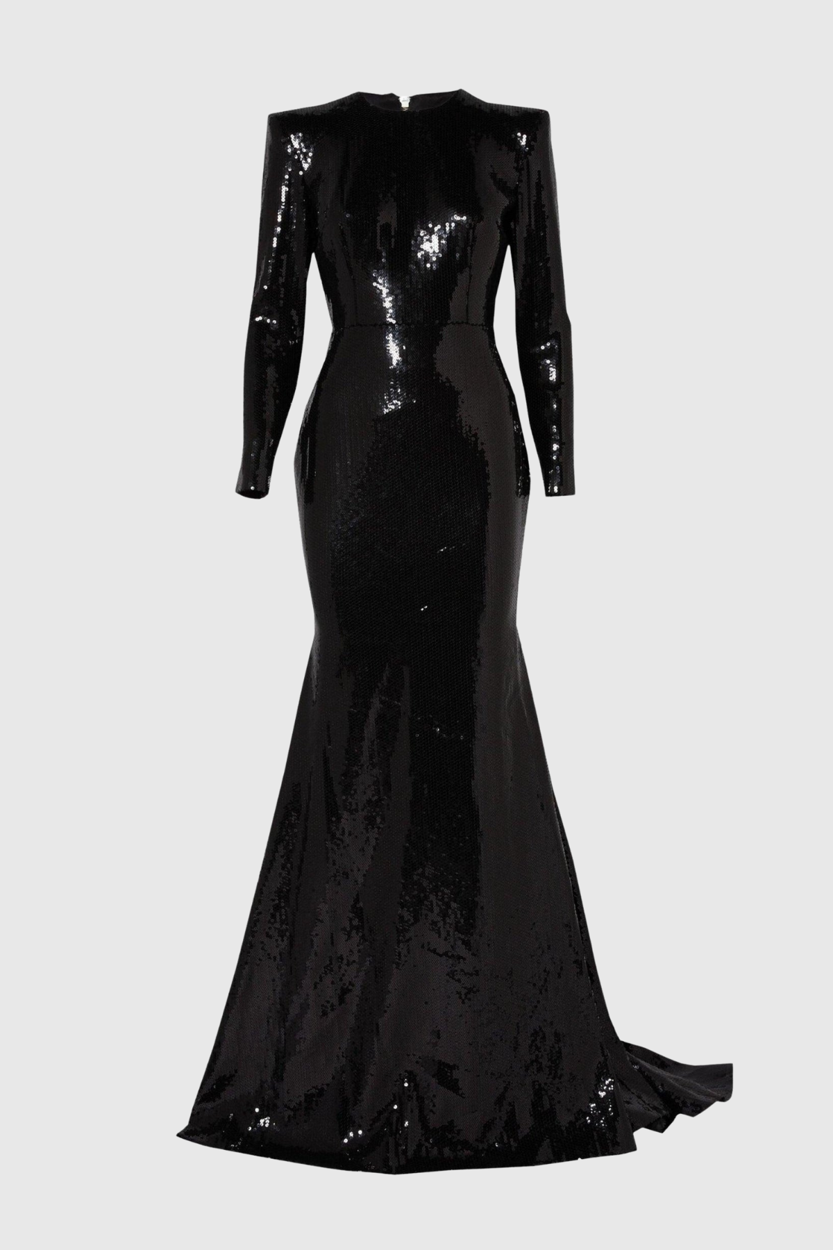 Jehua Sequin Mermaid Split Maxi Dress - Black