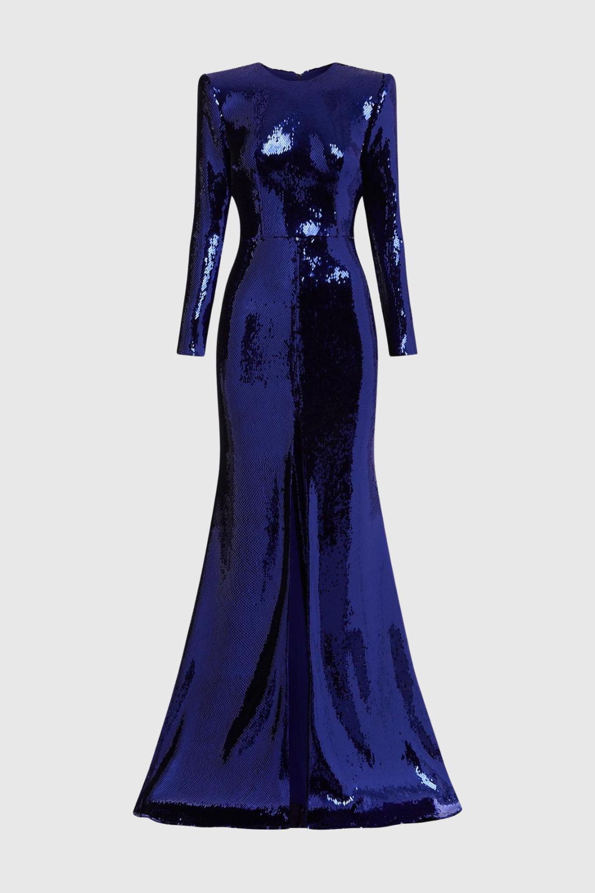 Jehua Sequin Mermaid Split Maxi Dress - Blue