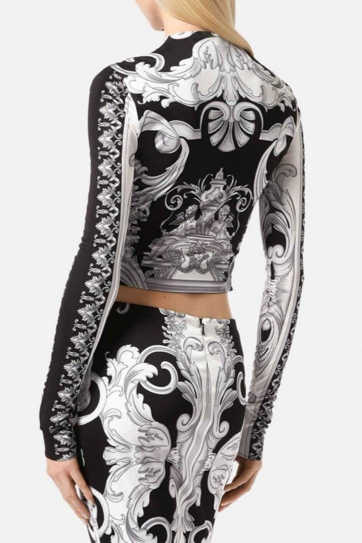 Jerico Barocco Print Cutout Top