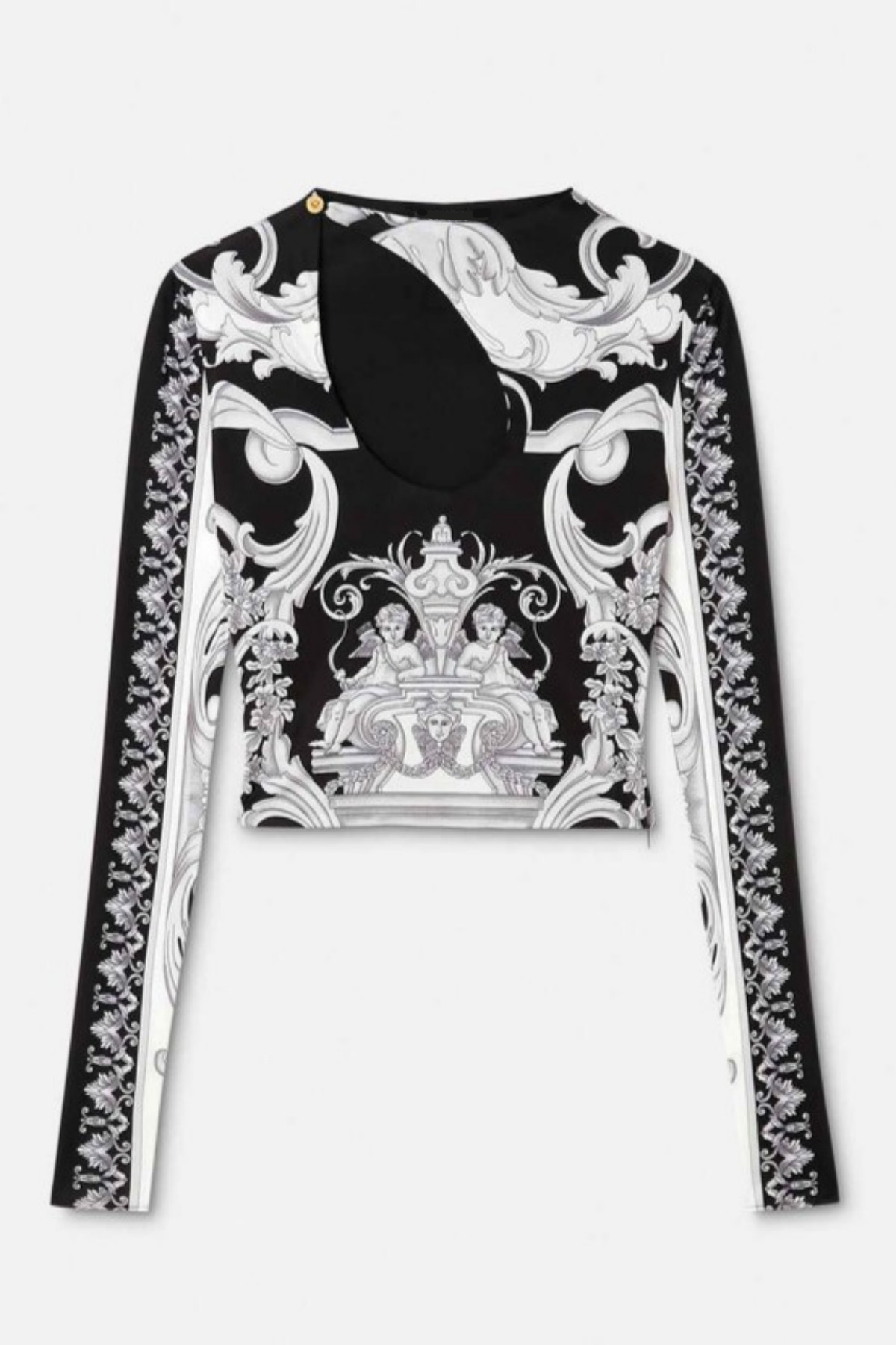 Jerico Barocco Print Cutout Top