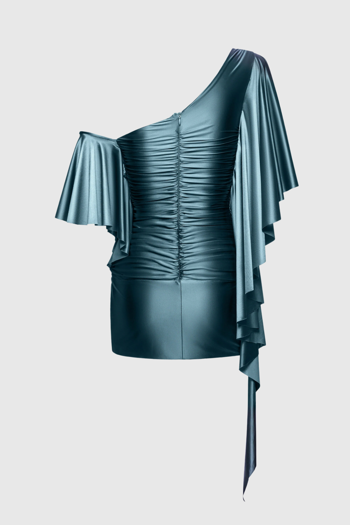 Jetal Asymmetric Ruffle Mini Dress