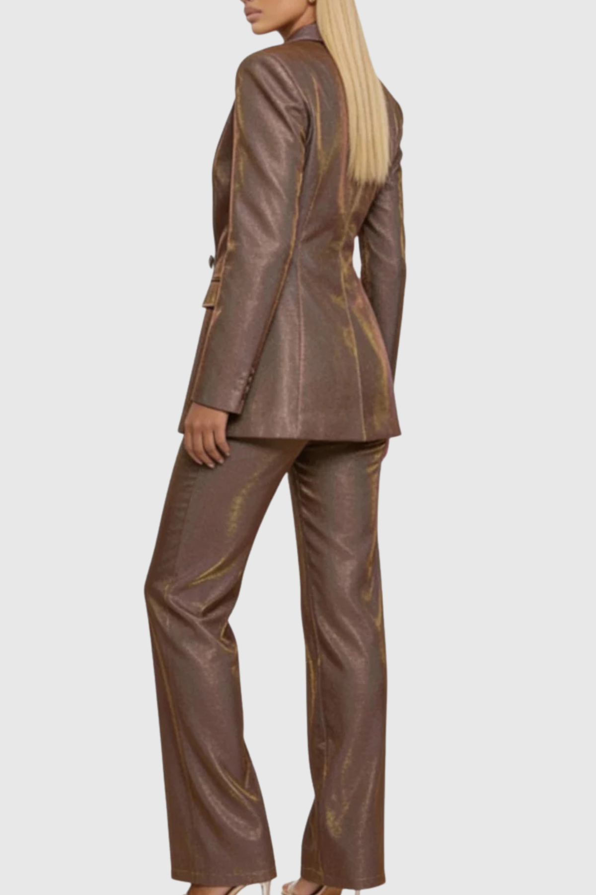 Jettie Iridescent Blazer & Pants Set