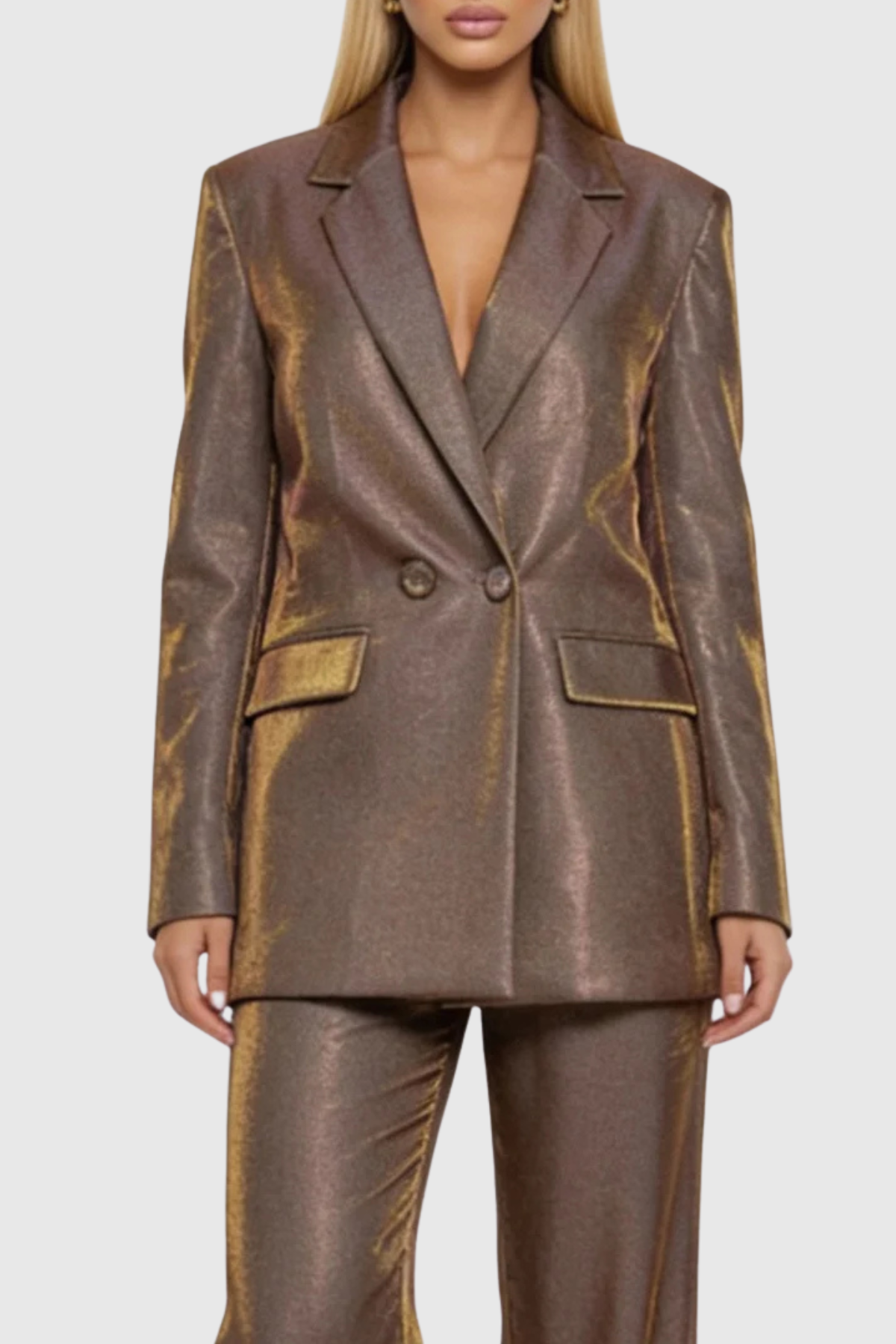 Jettie Iridescent Blazer & Pants Set