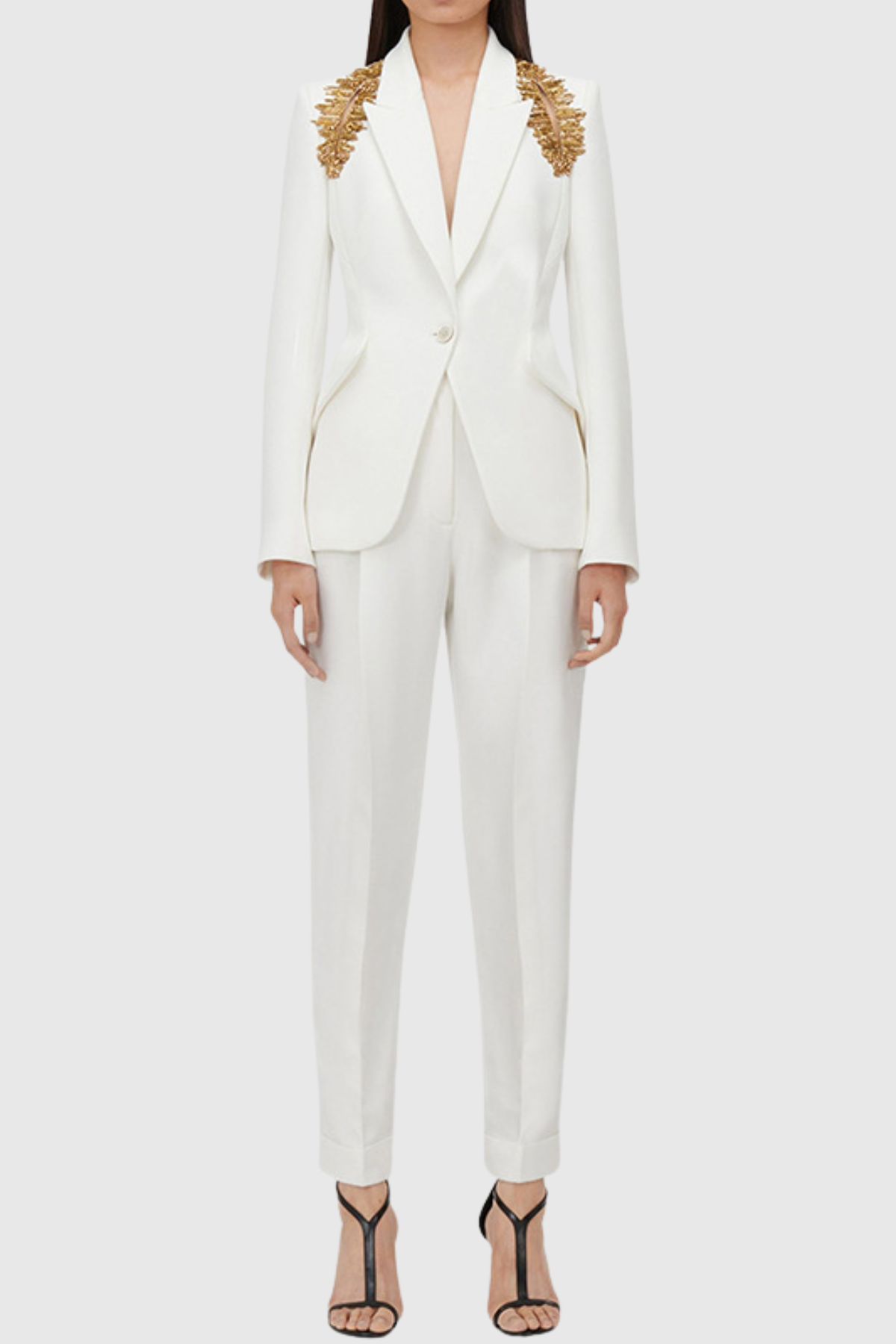Jezreel Crystal Embellished Blazer & Pants Set