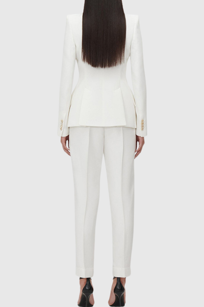 Jezreel Crystal Embellished Blazer & Pants Set