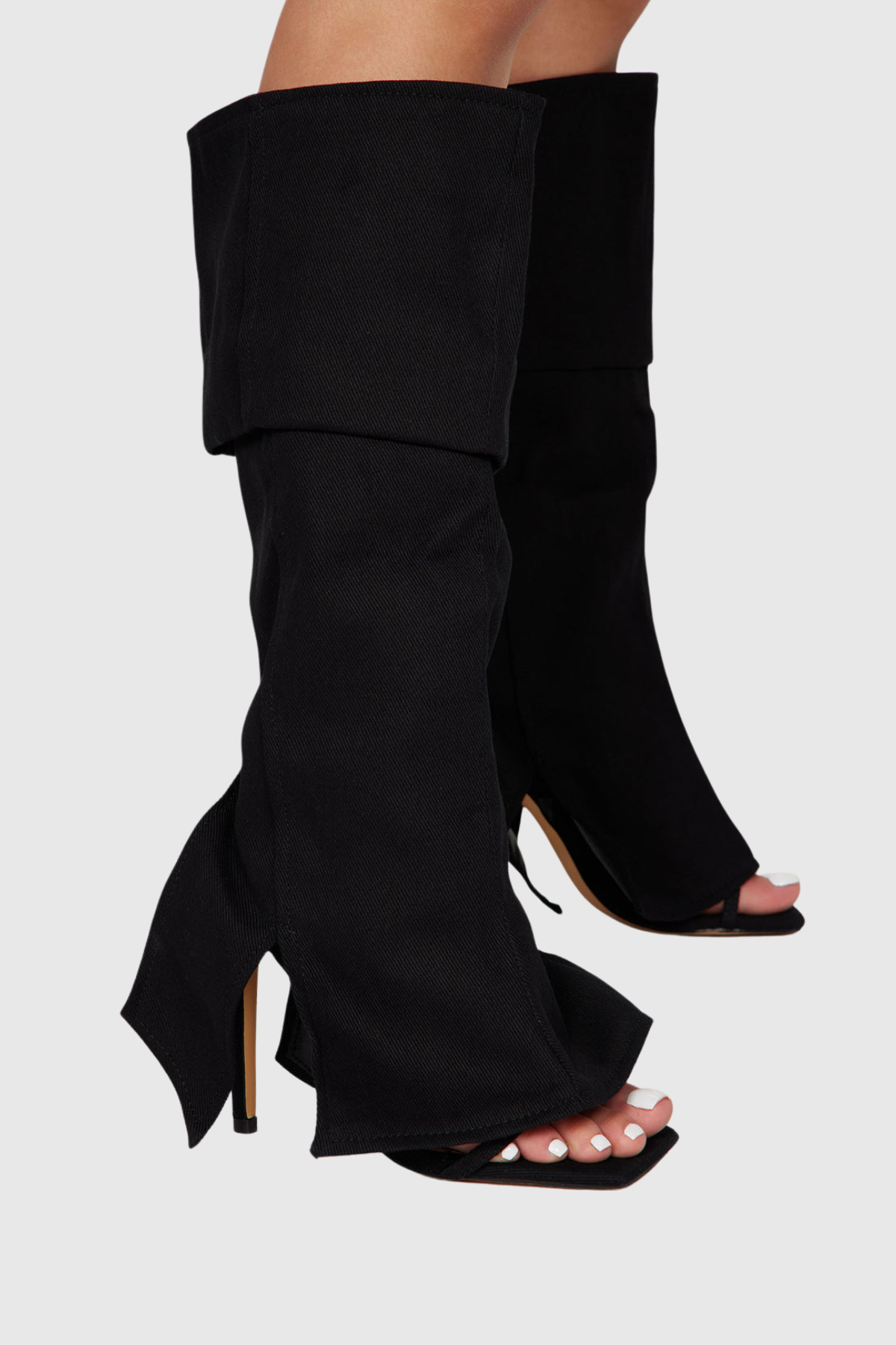 Jimea Ruched Heel Stiletto Sandals