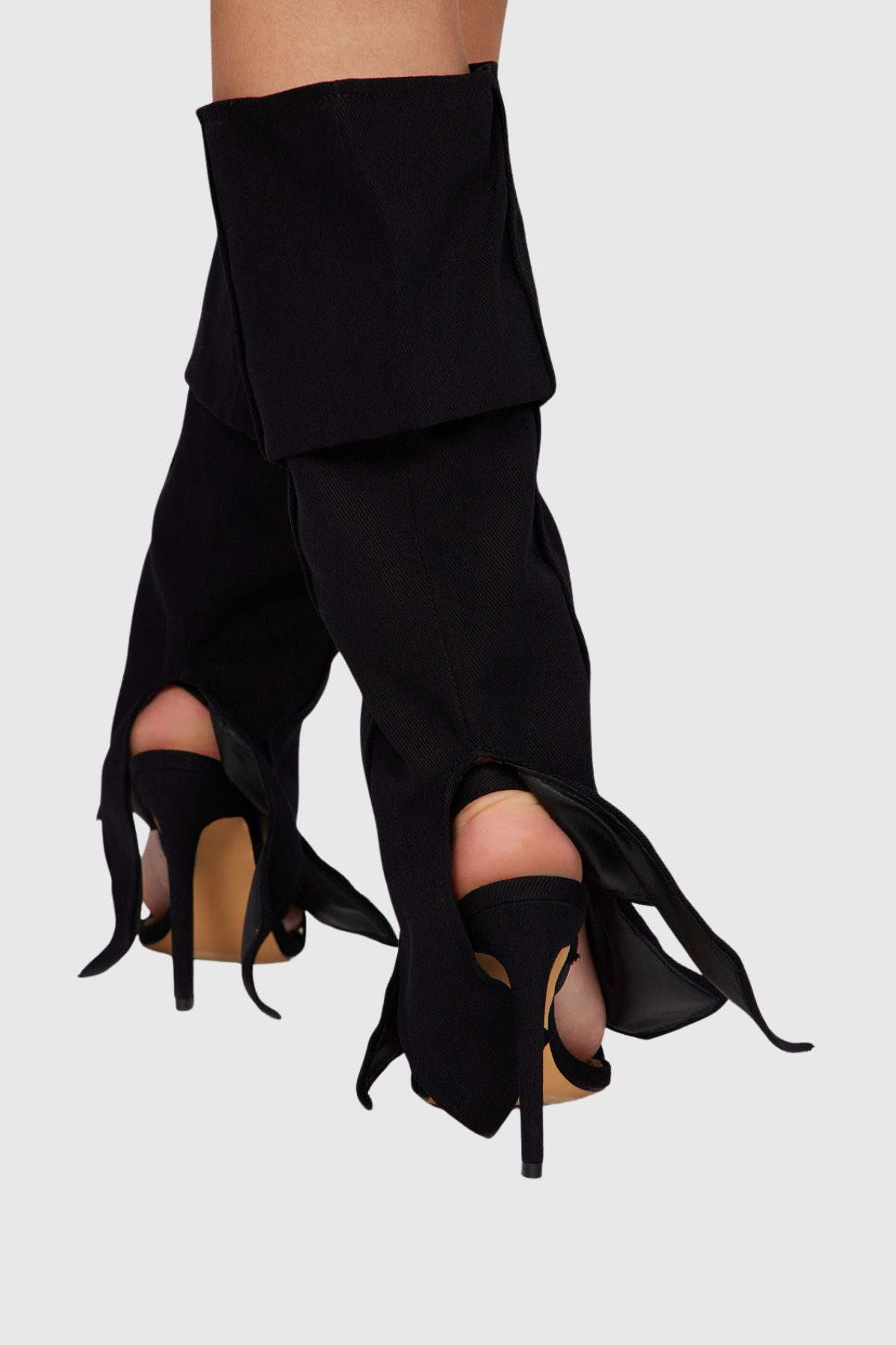 Jimea Ruched Heel Stiletto Sandals