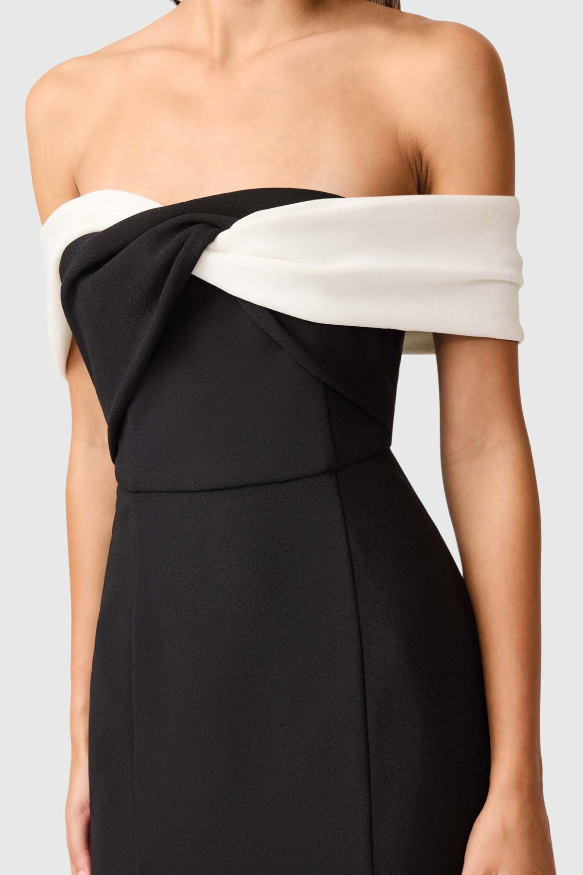 Josela Off Shoulder Knot Maxi Dress