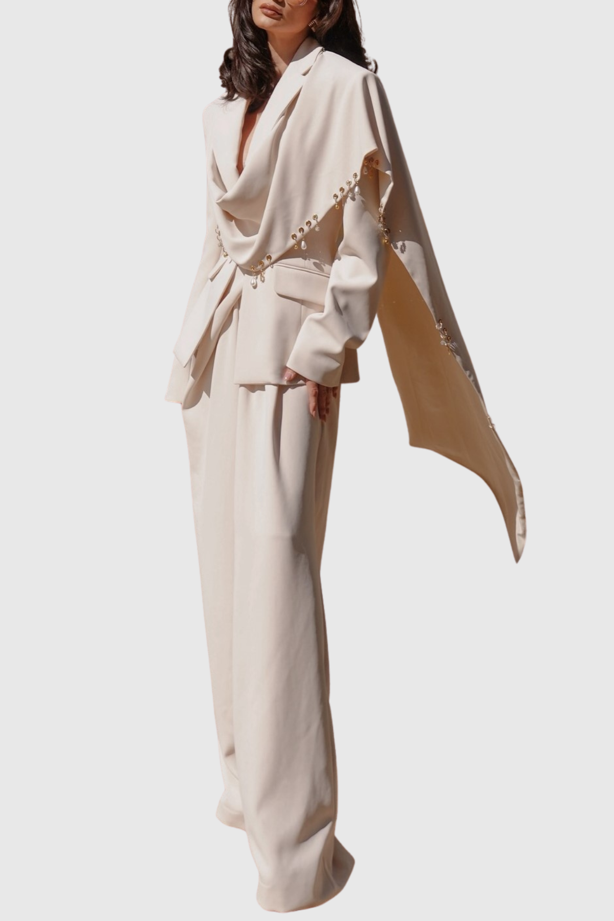 Josiah Asymmetric Draped Blazer