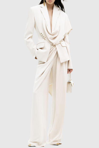 Josiah Asymmetric Draped Blazer