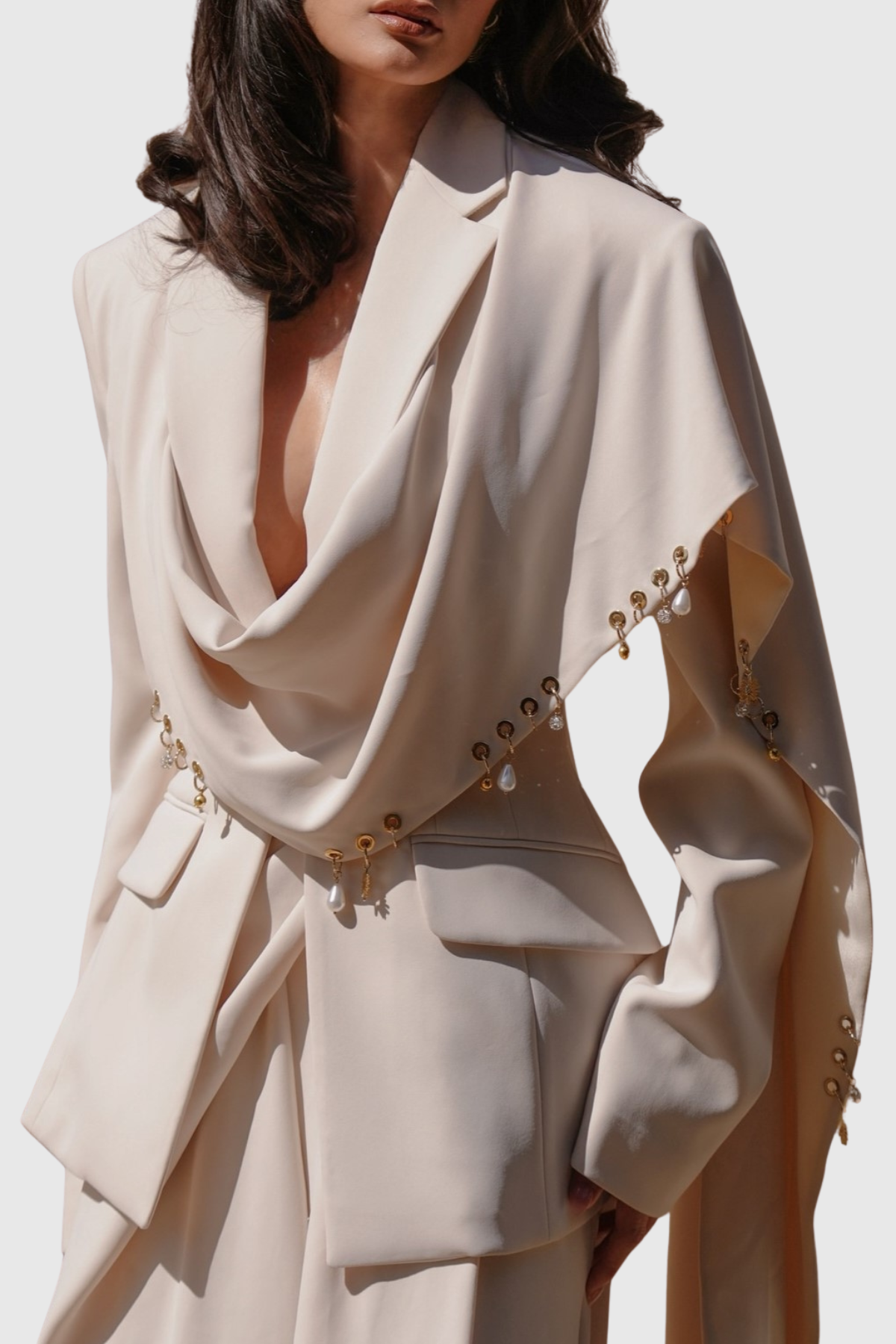 Josiah Asymmetric Draped Blazer