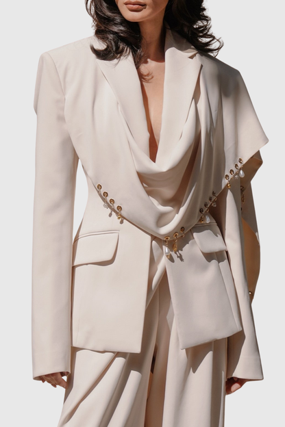 Josiah Asymmetric Draped Blazer
