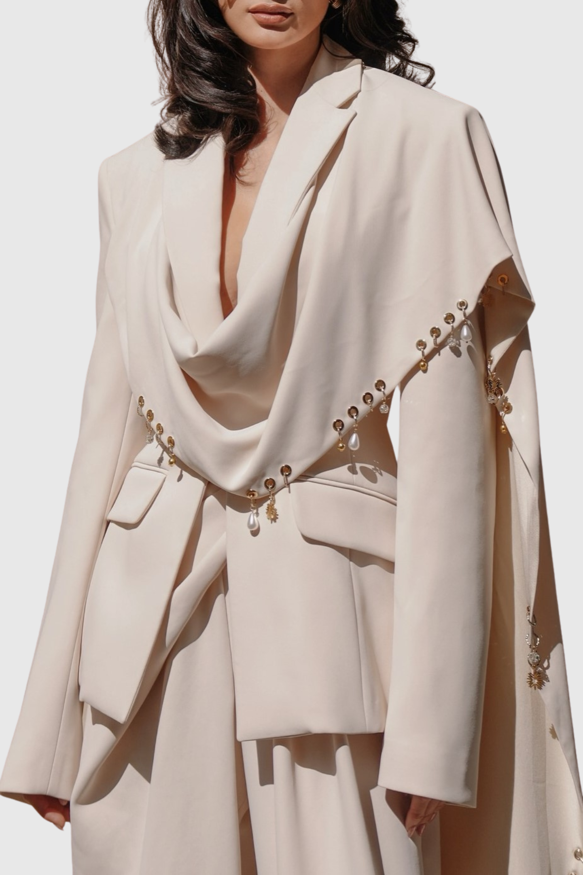 Josiah Asymmetric Draped Blazer