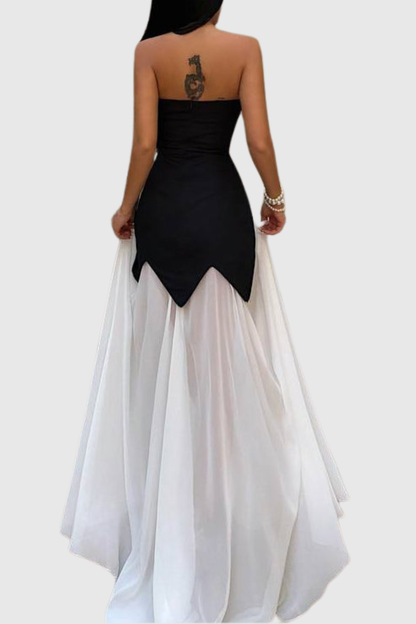 Josias Pearl Embellished Strapless Maxi Bandage Dress - Black