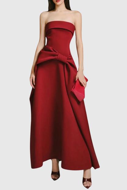 Judah Strapless Bow Maxi Dress