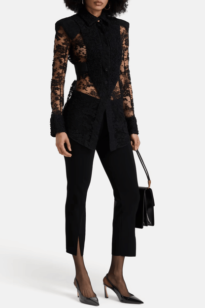 Juria Lace Shirt - Black