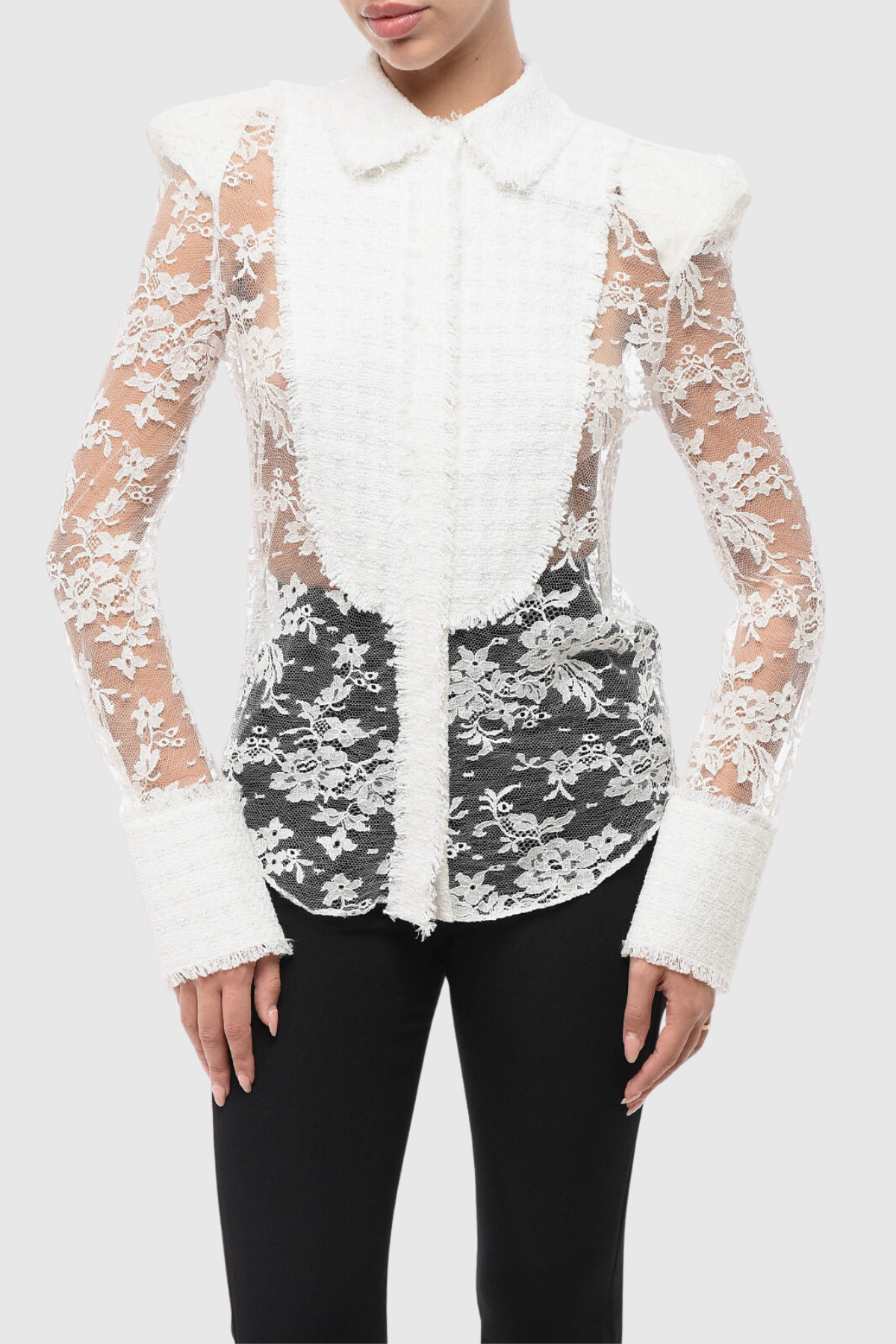 Juria Lace Shirt - White