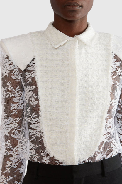 Juria Lace Shirt - White