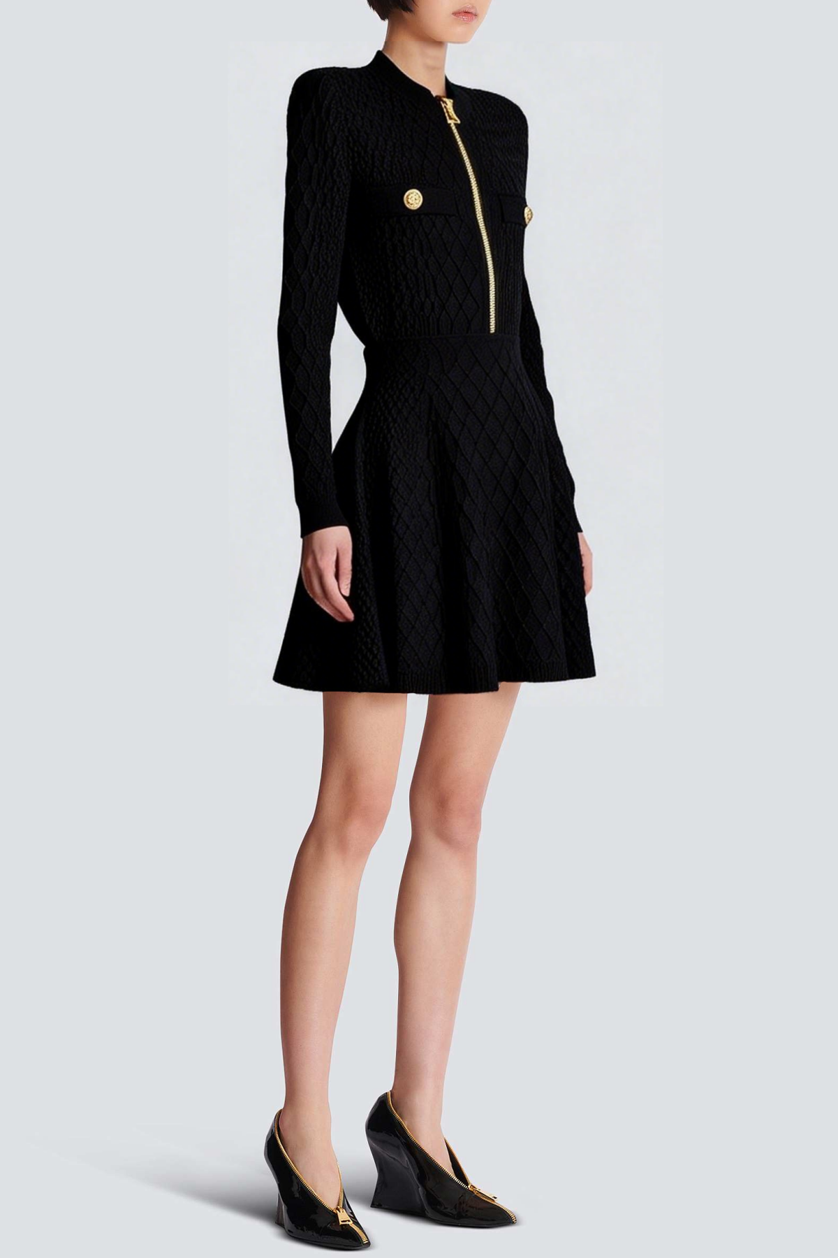 Kabin Crocodile Knit Top - Black