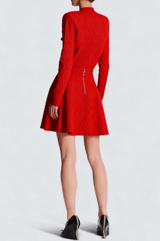 Kabin Crocodile Knit Top - Red