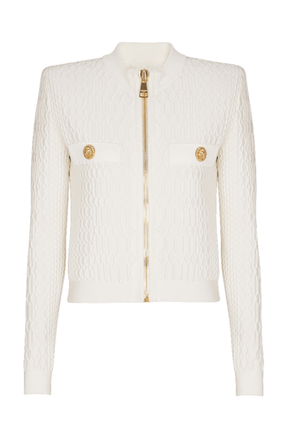 Kabin Crocodile Knit Top - White