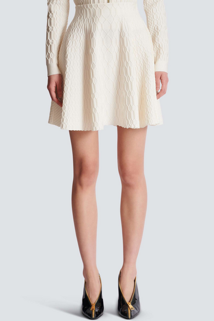 Kabin Crocodile Knit Top - White